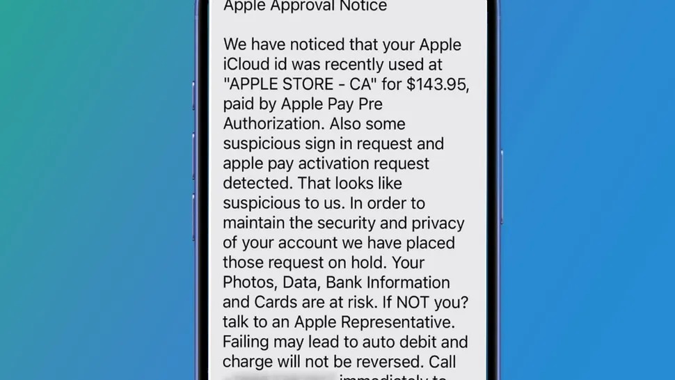 An example of a scam Apple Pay message from a previous wave in 2025 (Image credit: Trend Micro)