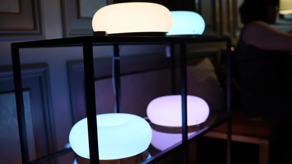 We got our eyes and hands on the new lamp at CES 2026 in Las Vegas (Image credit: Lance / Future)